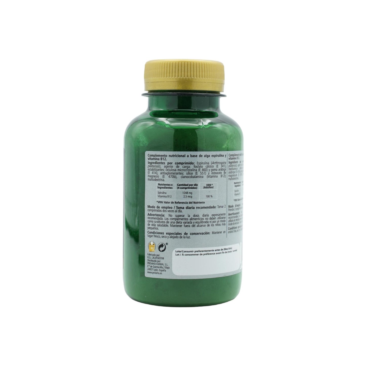PHYTOFARMA Spirulina + vitamina B12 300 comprimidos 400 mg