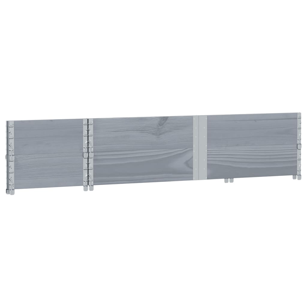 Jardinera De Madera Maciza De Pino Gris 150x50 Cm_5