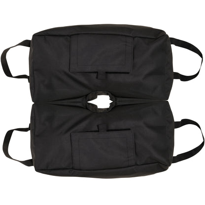 Outsunny Juego De 2 Bolsas De Arena Peso Para Sombrilla 50 Kg 50x25x18 Cm Negro_0