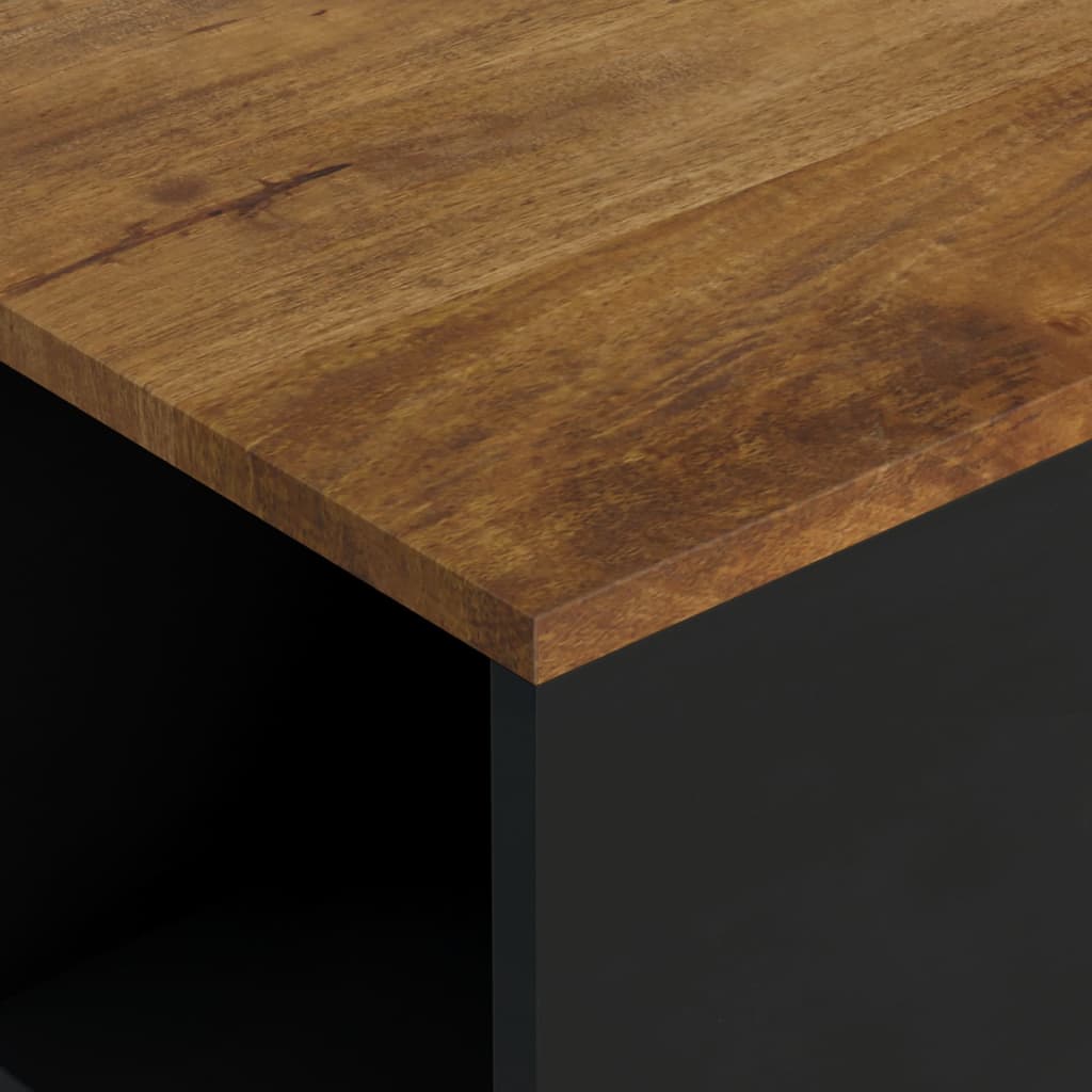 Mesa De Centro De Madera Maciza Mango 60x50x35 Cm_4
