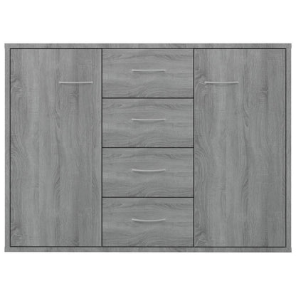 Aparador De Madera Contrachapada Gris Sonoma 88x30x65 Cm / Vetonek_3