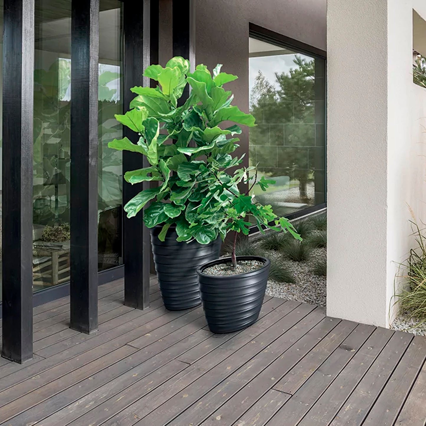 Maceta Freze 44l., Con Depósito, Dimensiones (mm) 383x383x579, Color Antracita_3