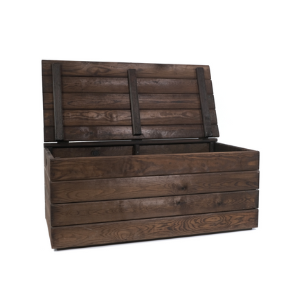 Baúl De Madera Takura Envejecida Con Estilo Japonés Vidahuerto 60x30x30 Cm._4