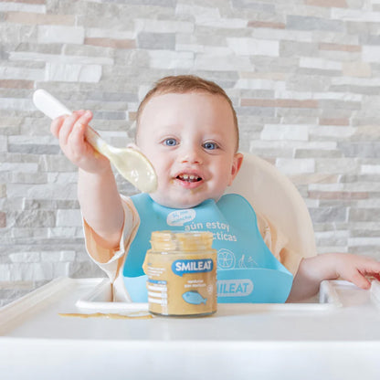 Embalagem de 3 frascos de vegetais e pescada biológica Smileat +6 meses 230g