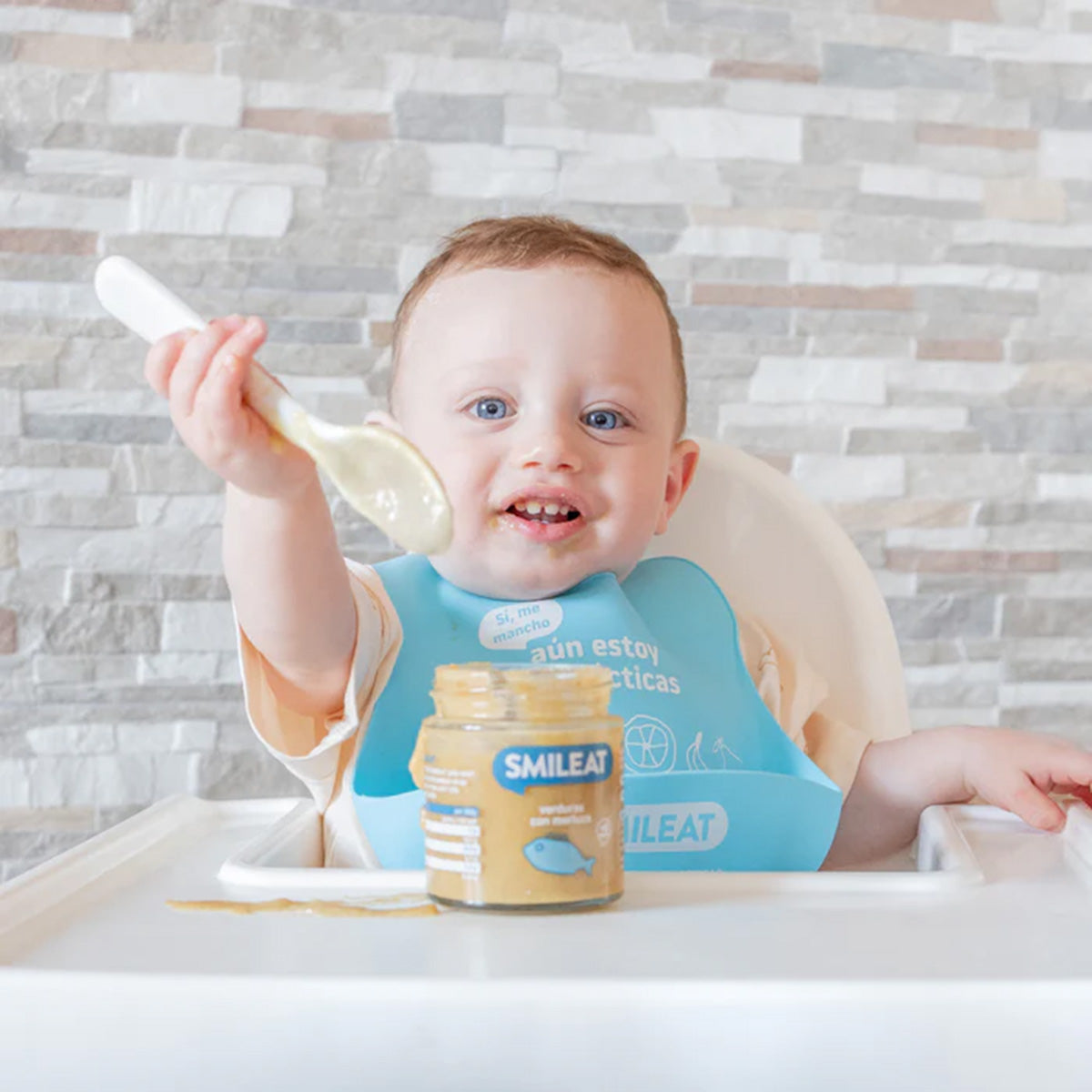 Embalagem de 3 frascos de vegetais e pescada biológica Smileat +6 meses 230g