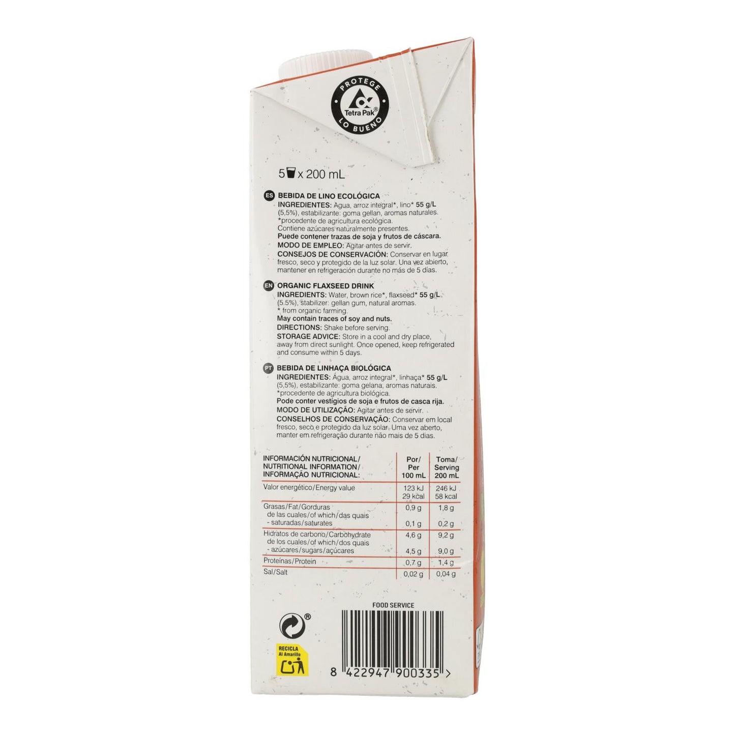 Bebida de Linho Natural Soria 1L