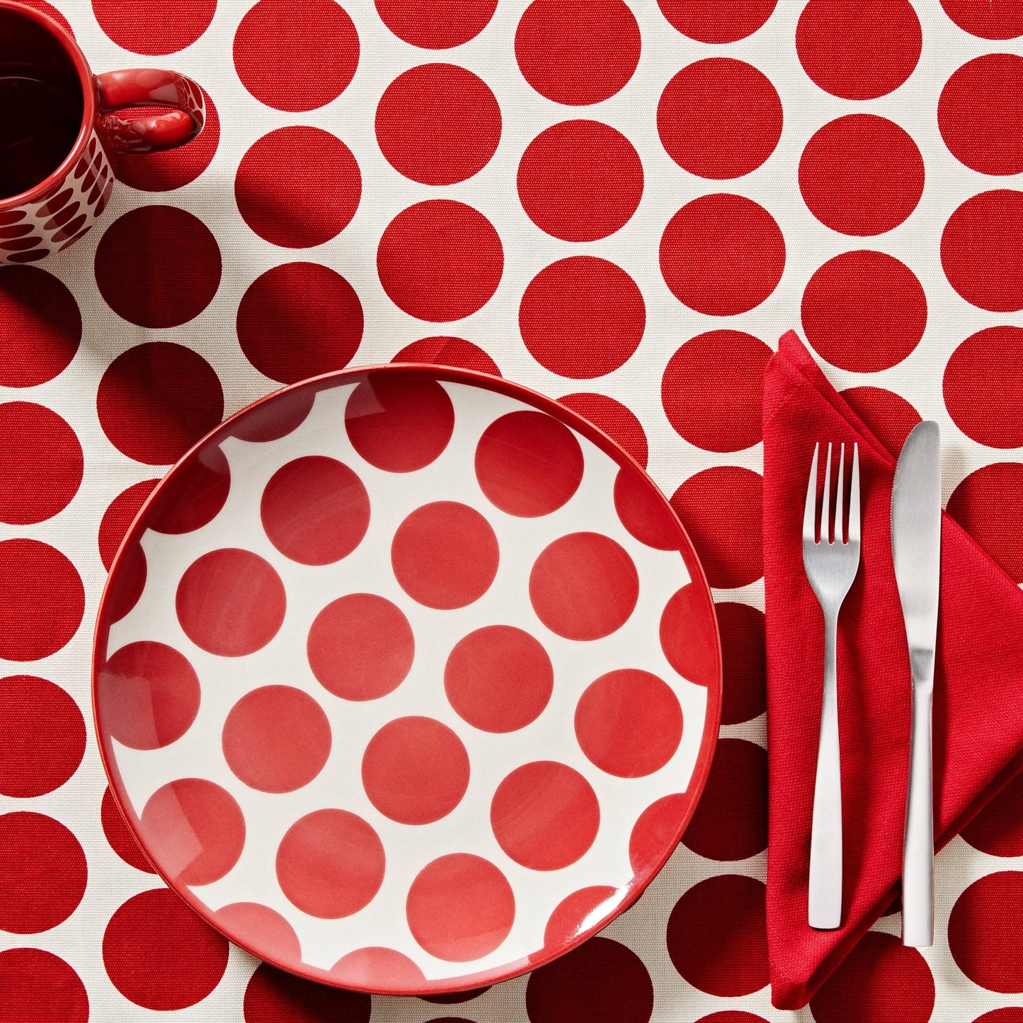 Set 4pzs Servilleta 40x40cm 100% Algodon 190gsm Rojos Benetton_4