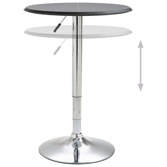 Mesa Alta De Cocina Mdf Negro Ø60 Cm_0