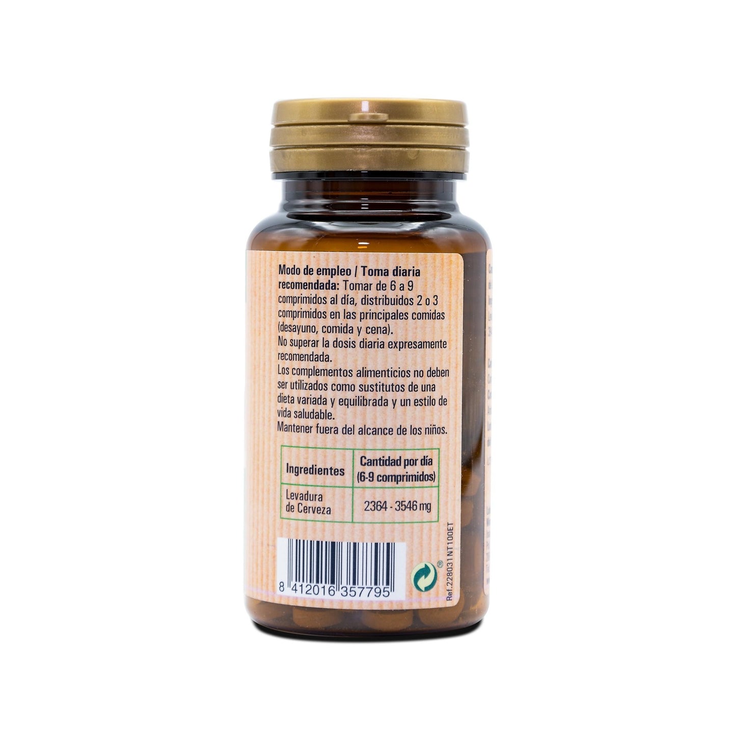 Levedura de cerveja, 100 comprimidos. NaturTierra
