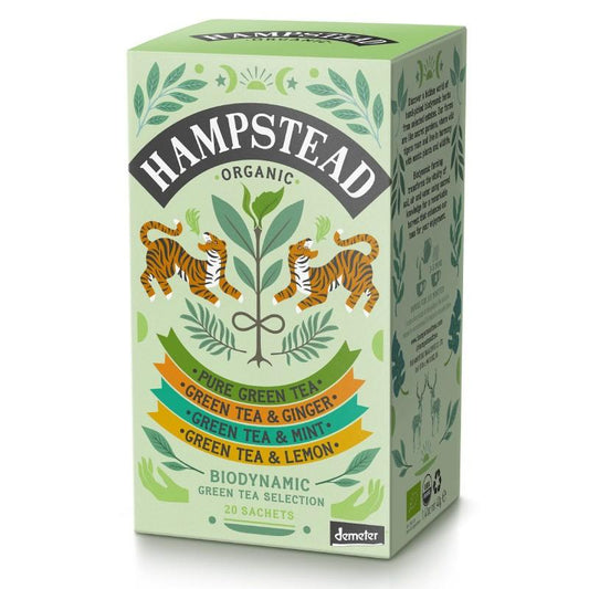 Pacote de infusão de ervas orgânicas Hampstead Green Tea, 20 saquetas