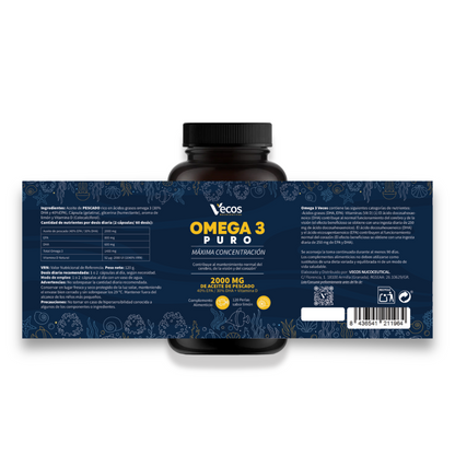 Omega 3 Puro 120 Perlas - 600 Mg Epa Y 800mg Dha | Aceite De Pescado Con Vitamina D_4
