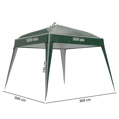 Outsunny Toldo De Recambio Para Carpa Plegable 2,4x2,4m Protección Upf 50+ Verde_2