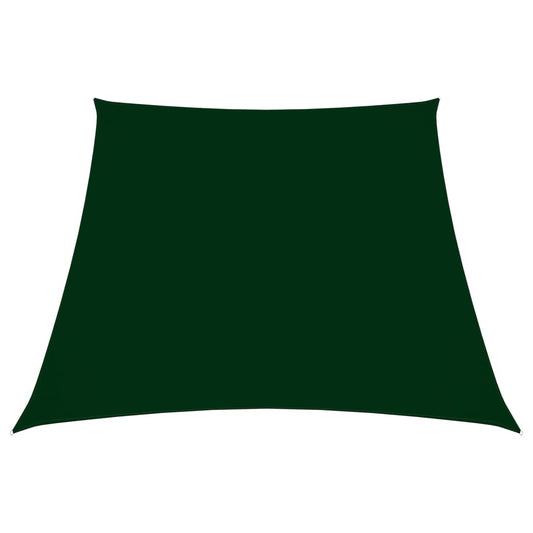 Vidaxl Toldo De Vela Trapezoidal De Tela Oxford Verde Oscuro 3/5x4 M_0