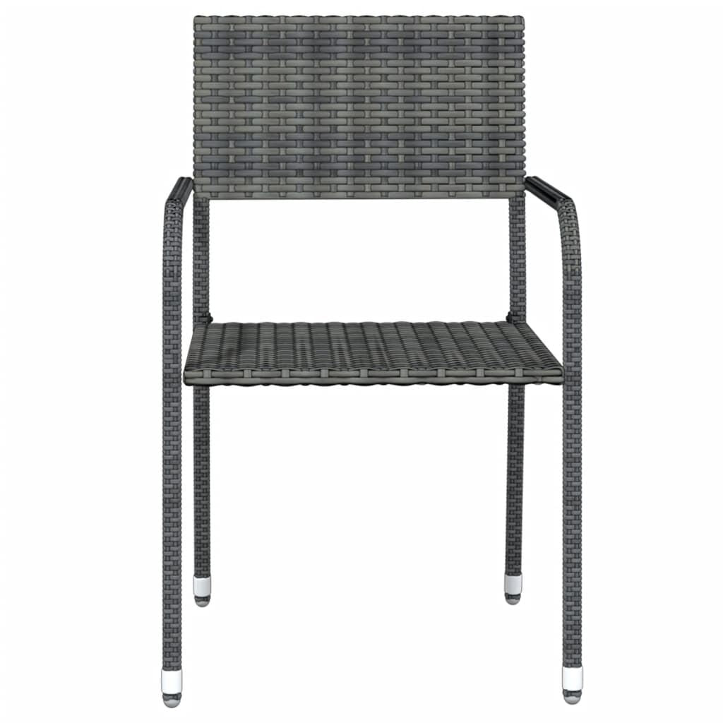 Vidaxl Juego De Comedor Para Jardín 9 Piezas Gris_3