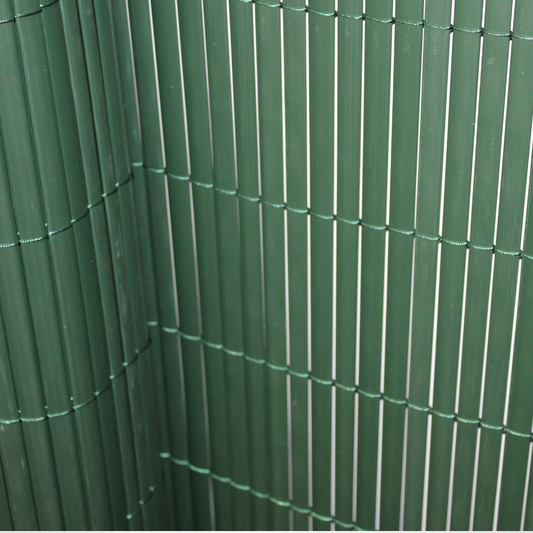 Cañizo Pvc Doble Cara| 1x3 M| Color Verde| Lamas 11 Mm| Composición 100% Pvc| Bridas Sujeción Incluidas_2