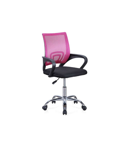 Silla De Escritorio Giratoria Vita Acabado Negro/rosa, 90/102 Cm(alto)60 Cm(ancho)60 Cm(la_0