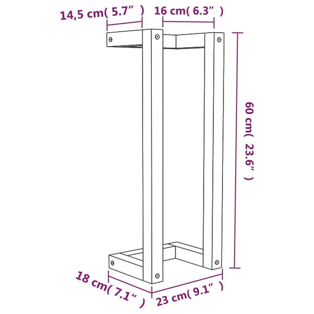 Vidaxl Toallero De Madera Maciza De Pino 23x18x60 Cm_2