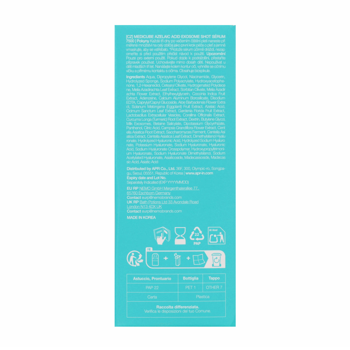 Azelaic Acid Exosome Shot 7500 medicube 30ml