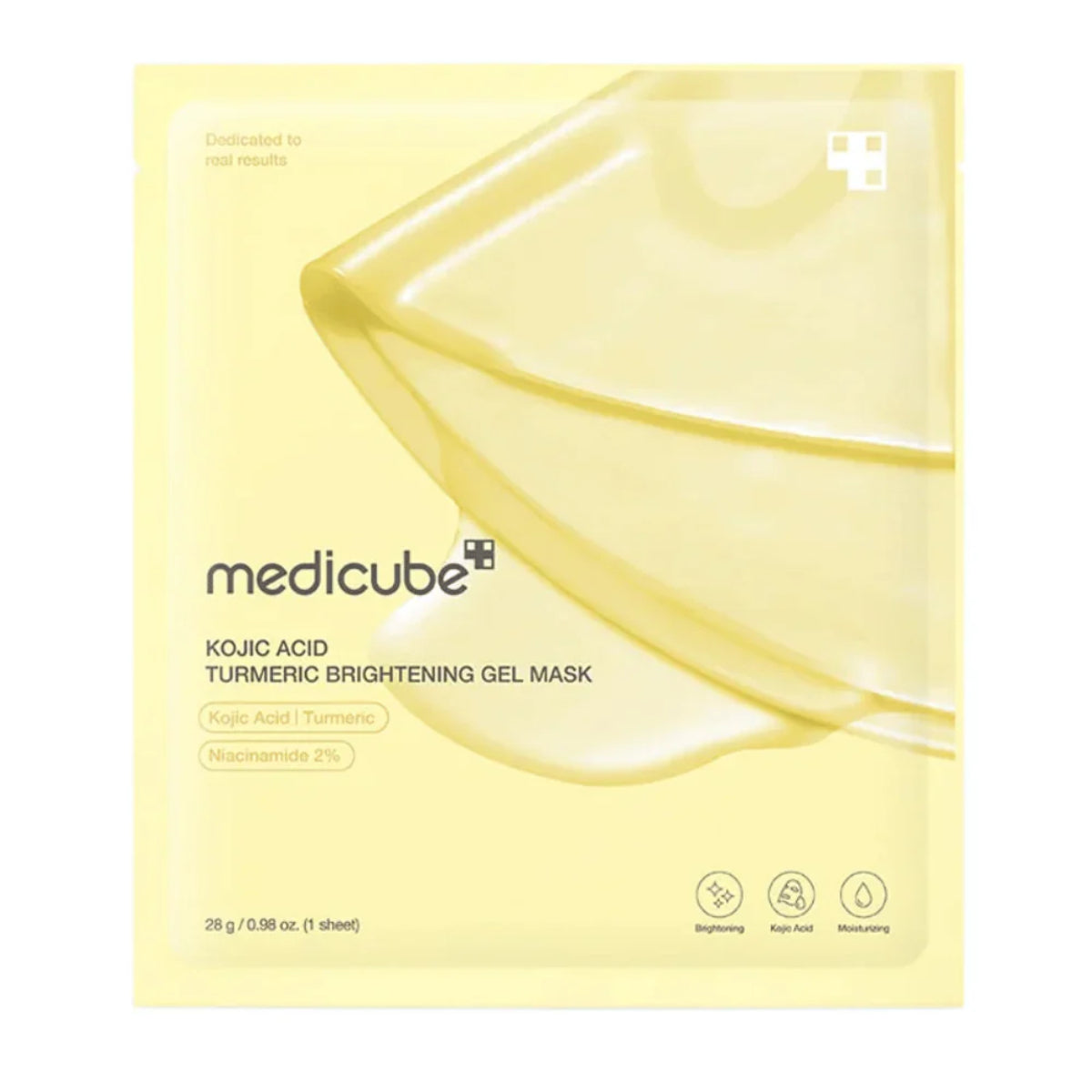 4x Mascarilla facial Kojic Acid Turmeric Brightening Gel Mask Medicube 28 g