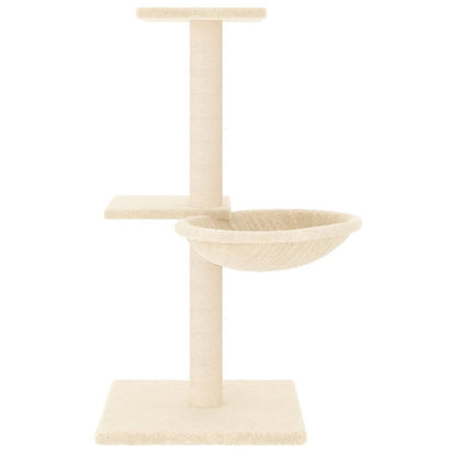 Rascador Para Gatos Con Postes De Sisal Color Crema 72 Cm_2
