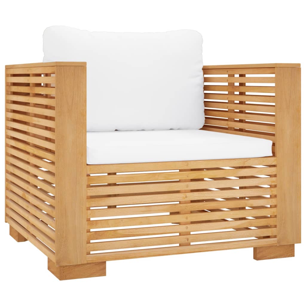 Vidaxl Juego Muebles De Jardín 12 Piezas Y Cojines Madera Maciza Teca_4