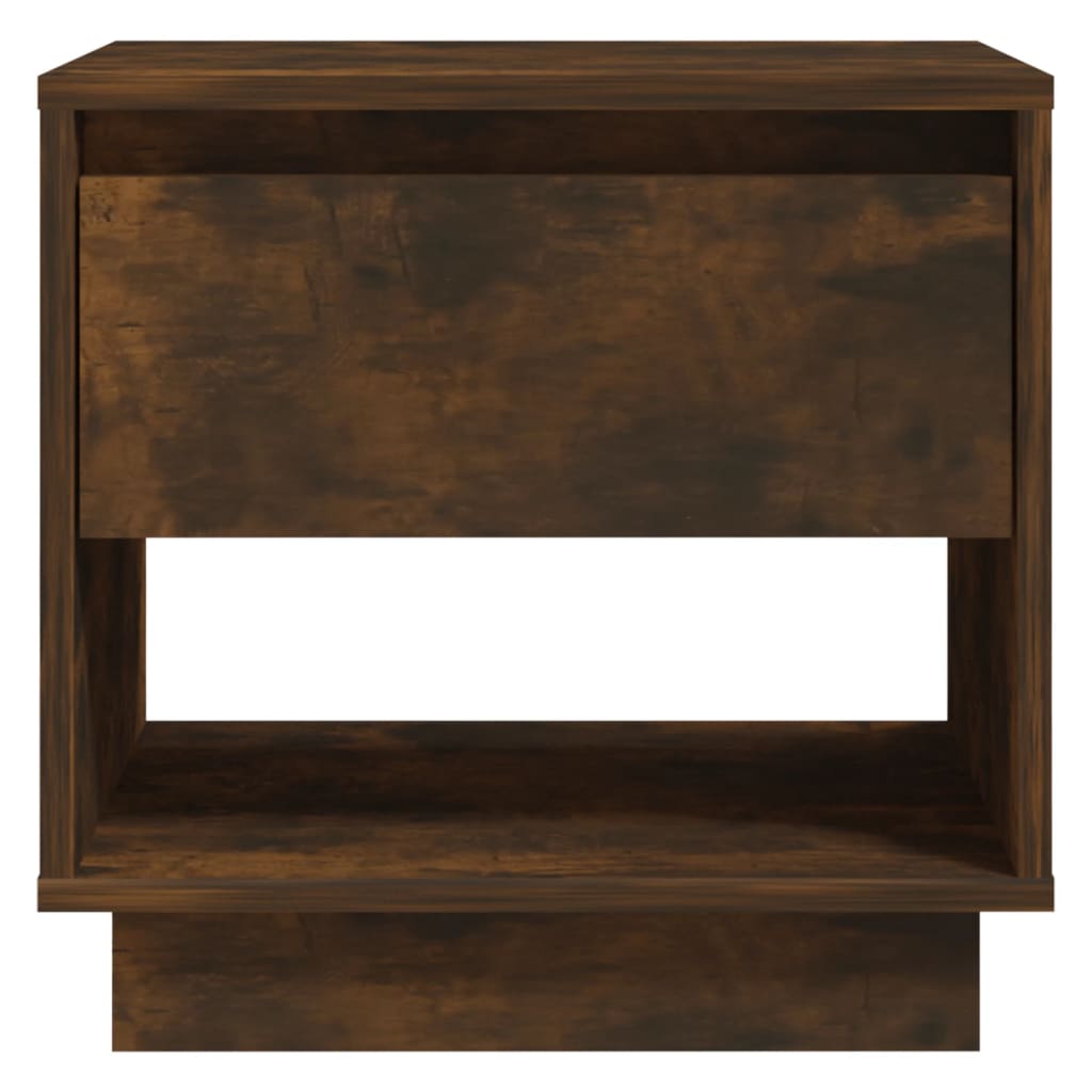 Mesita De Noche Madera De Ingeniería Roble Ahumado 45x34x44 Cm_2