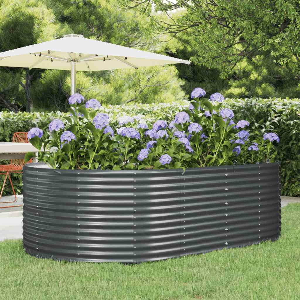 Jardinera Elevada Antracita 212x140x68 Cm Acero Galvanizado_1