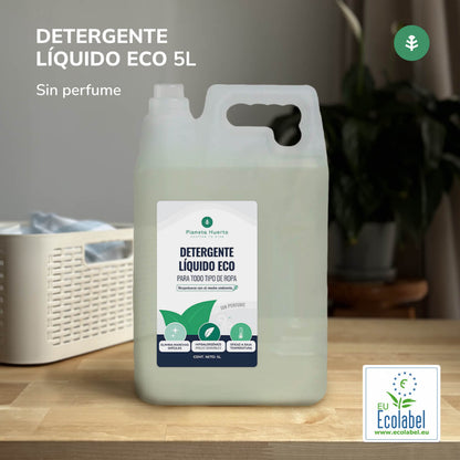 Detergente líquido para roupa Planeta Huerto ECO sem perfume 5 litros