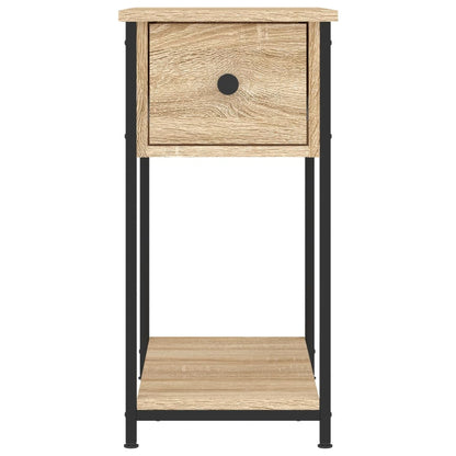 Mesita De Noche Madera De Ingeniería Roble Sonoma 30x60x60 Cm_3