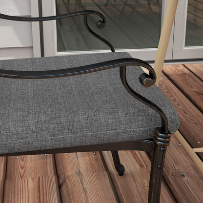 Outsunny Conjunto De Cojines Para Sillas De Comedor 47x47x7 Cm Gris_4