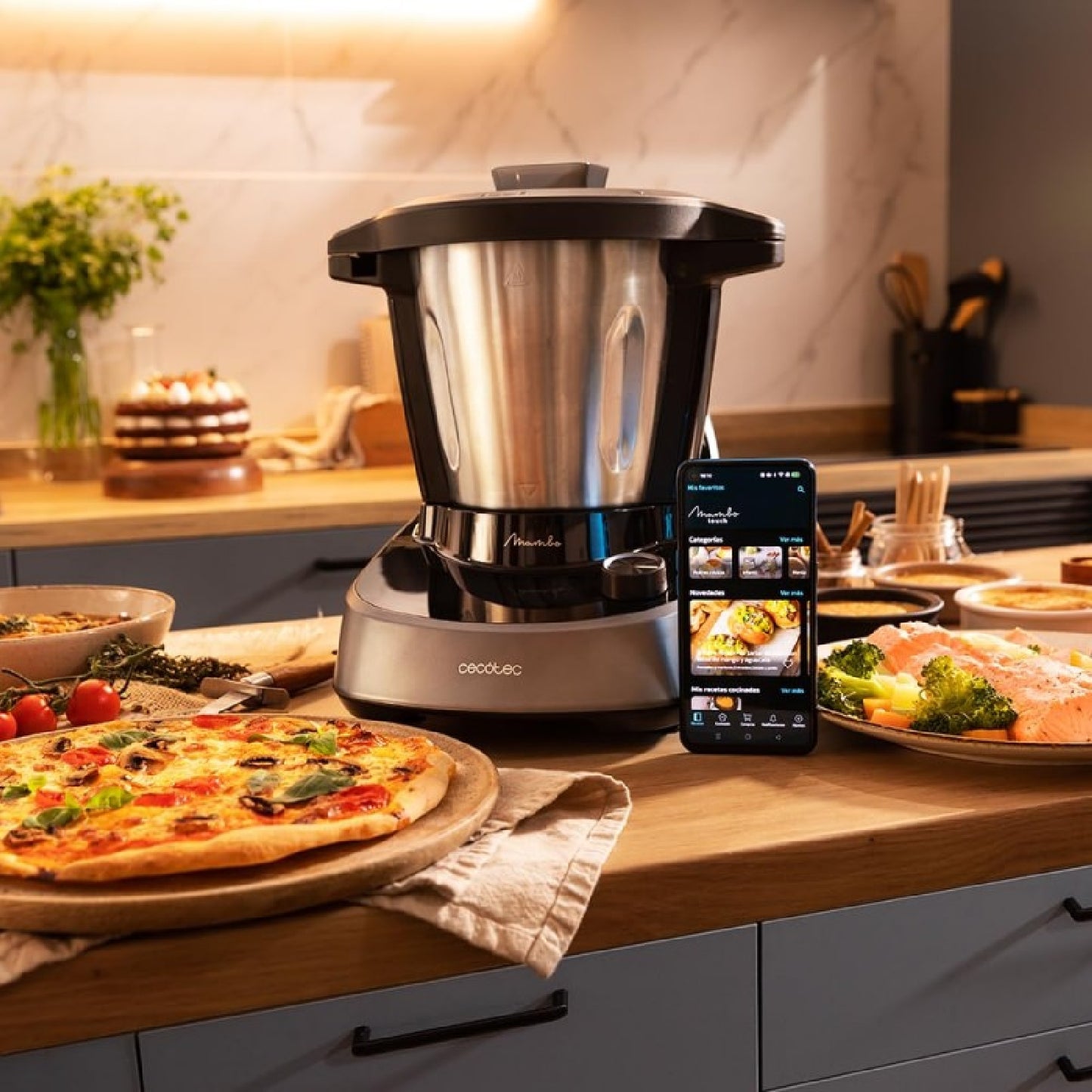 Robot De Cocina Multifunción Mambo 11090. 1600 W, 37 Funciones, App, Báscula Y Jarra De 3,3 Litros De Acero Inoxidable Apta Para Lavavajillas, Recet_4