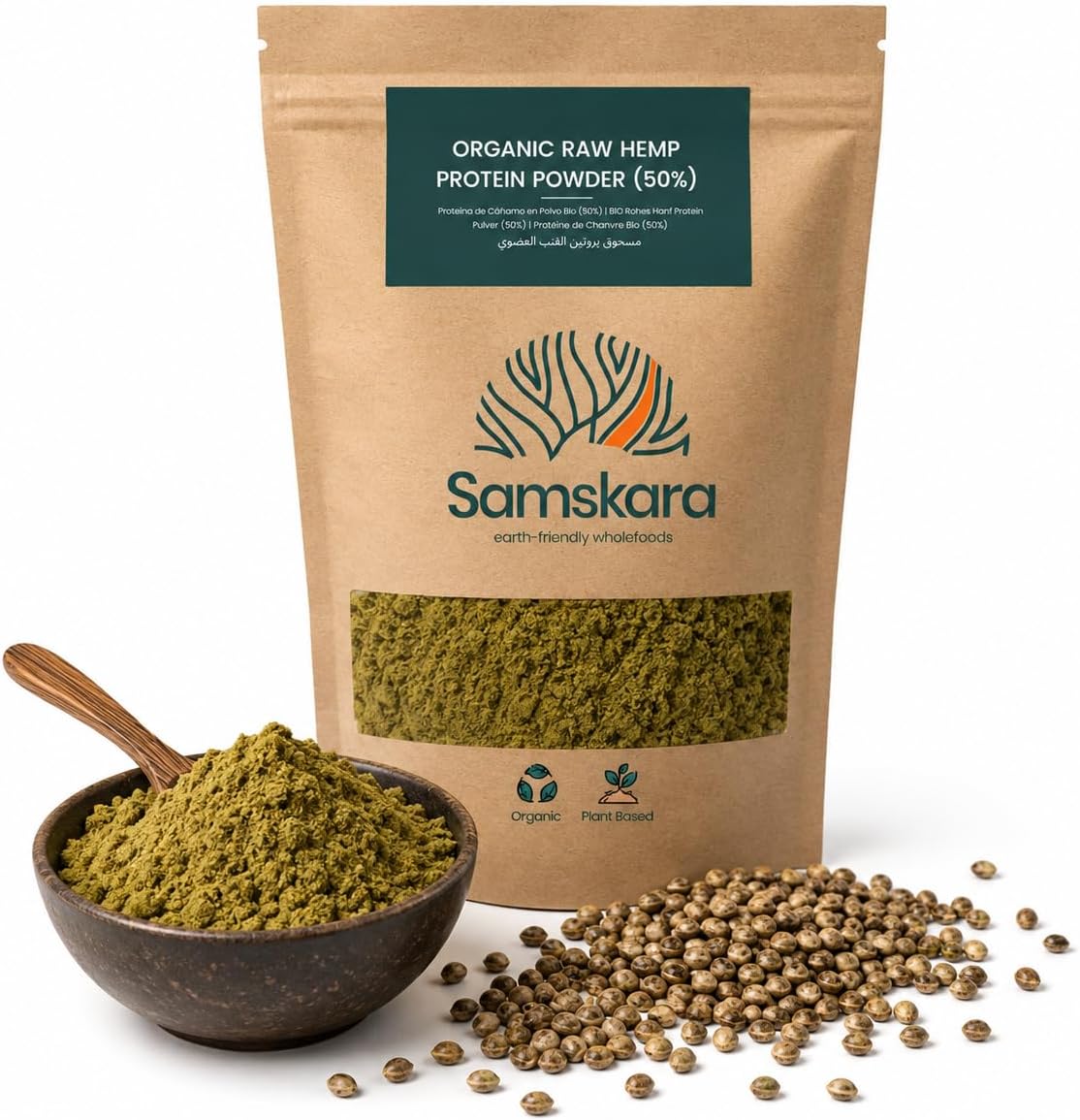 Proteína De Cáñamo Bio - 1kg | Proteína Vegetal Ecológica Vegana Para Batidos Y Repostería, Sin Azúcares Añadidos_0