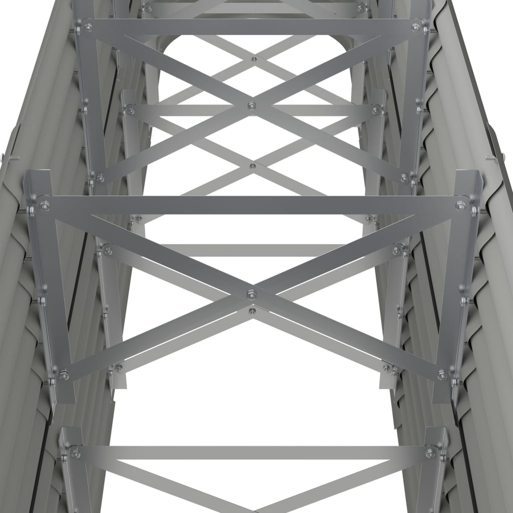 Jardinera Arriate Acero Galvanizado Gris 224x40x68 Cm_4