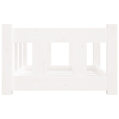 Vidaxl Cama Para Perros Madera Maciza De Pino Blanca 55,5x45,5x28 Cm_3