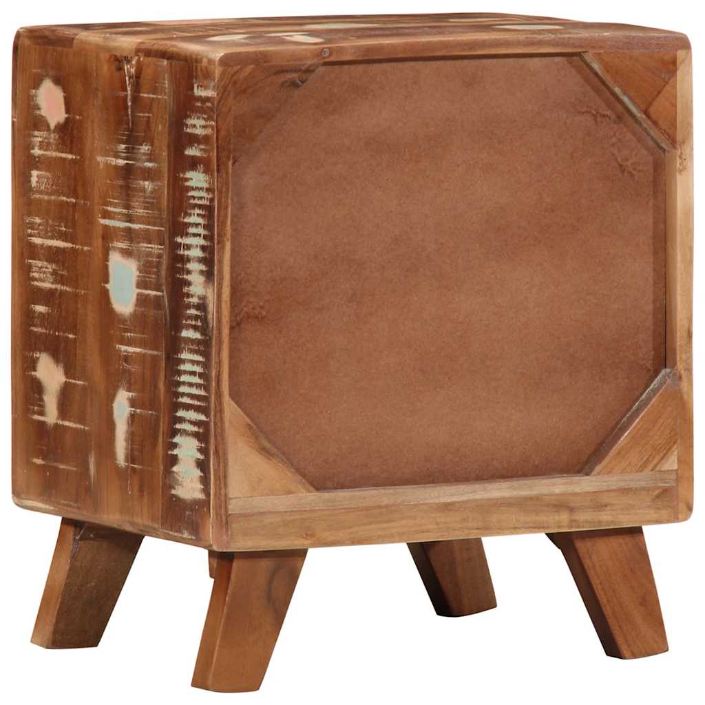 Mesilla De Noche 2 Uds 40x32x46 Cm Madera Maciza Reciclada_2