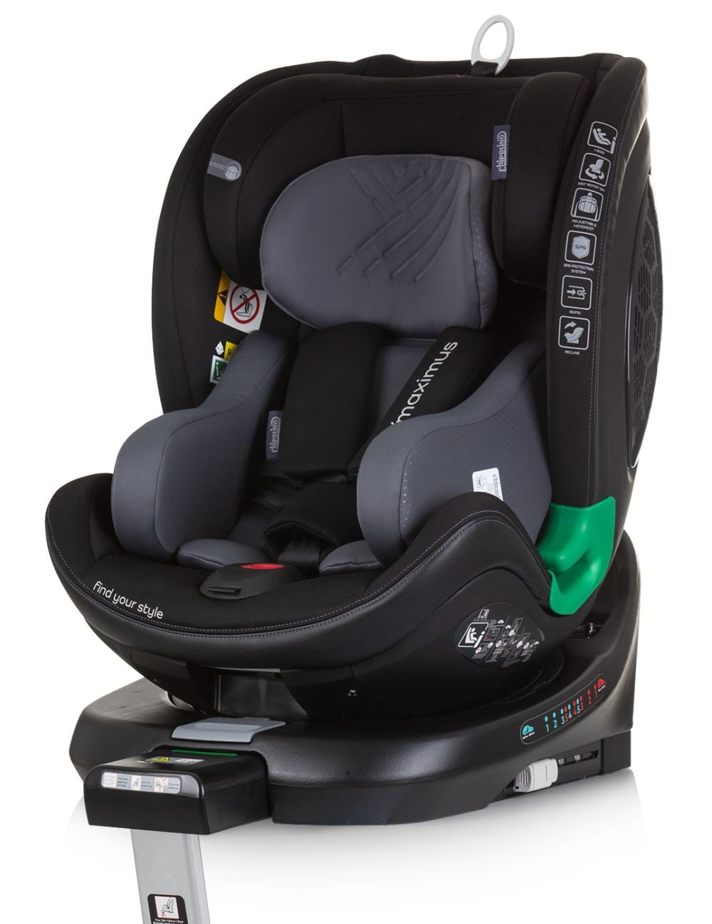 Silla De Coche Maximus 360 I-size 40-150 Cm Obsidian_1