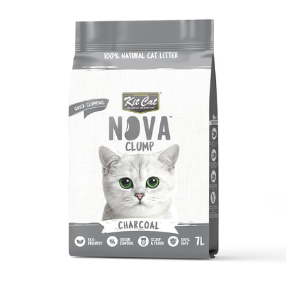 Kit Cat Nova Pack Ahorro Control Olores 12 - (6 Green Tea - 6 Charcoal) 7 L Arena Vegetal para gatos