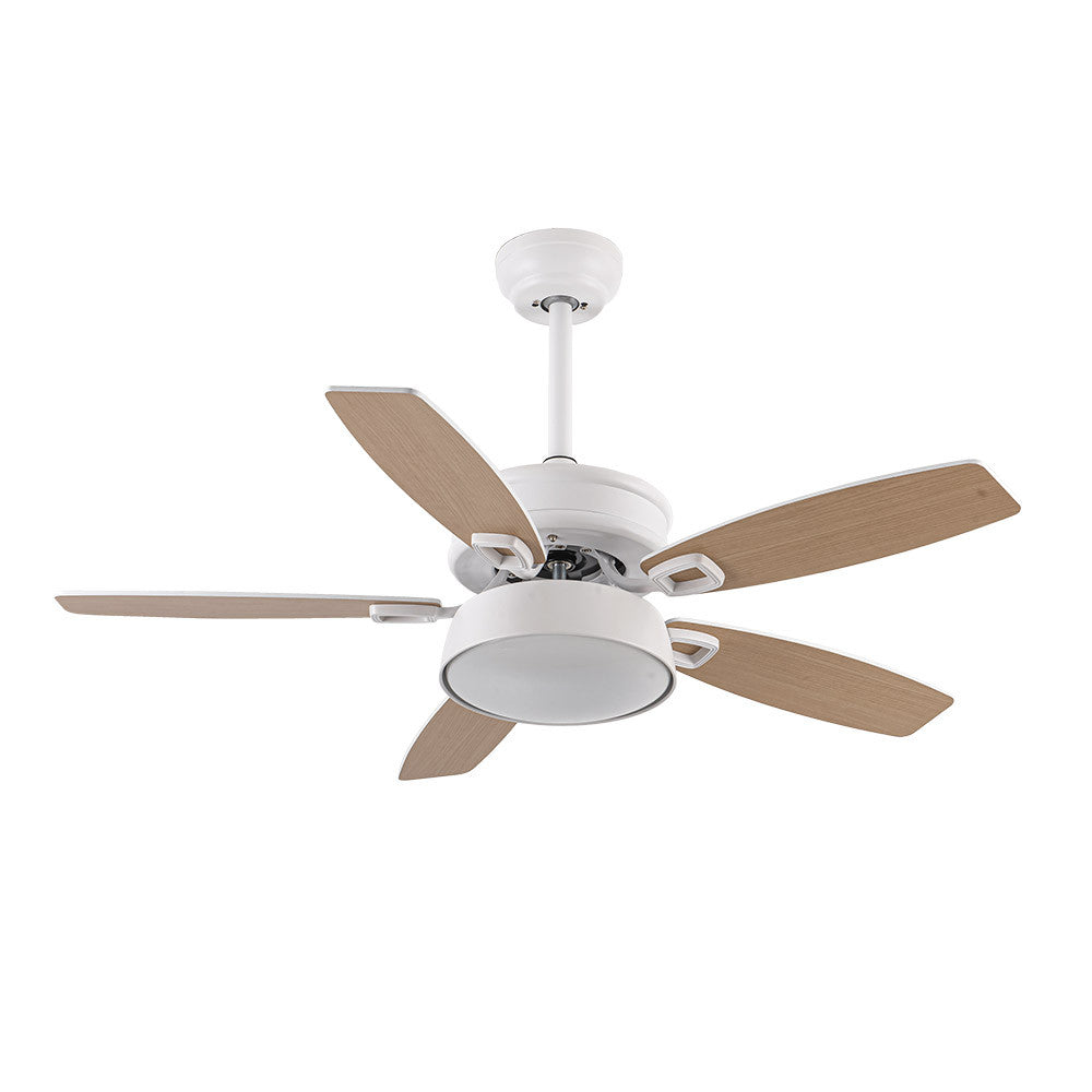 Ventilador 30w Dc Braw Blanco 5 Aspas Blanco/haya 6 Vel. 3 Colores 106,7d C/remoto, Memoria Y Temporizador 2850lm_1