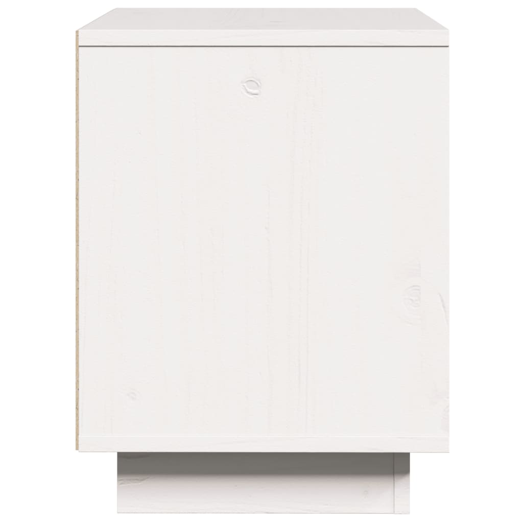 Mesitas De Noche 2 Uds Madera Maciza De Pino Blanco 40x30x40 Cm_3