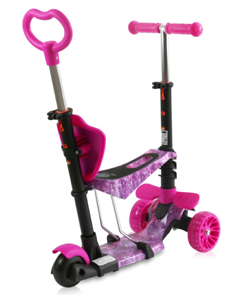 Patinete Evolutivo Con Asiento Y Mango Parental Draxter Plus Pink Galaxy_4