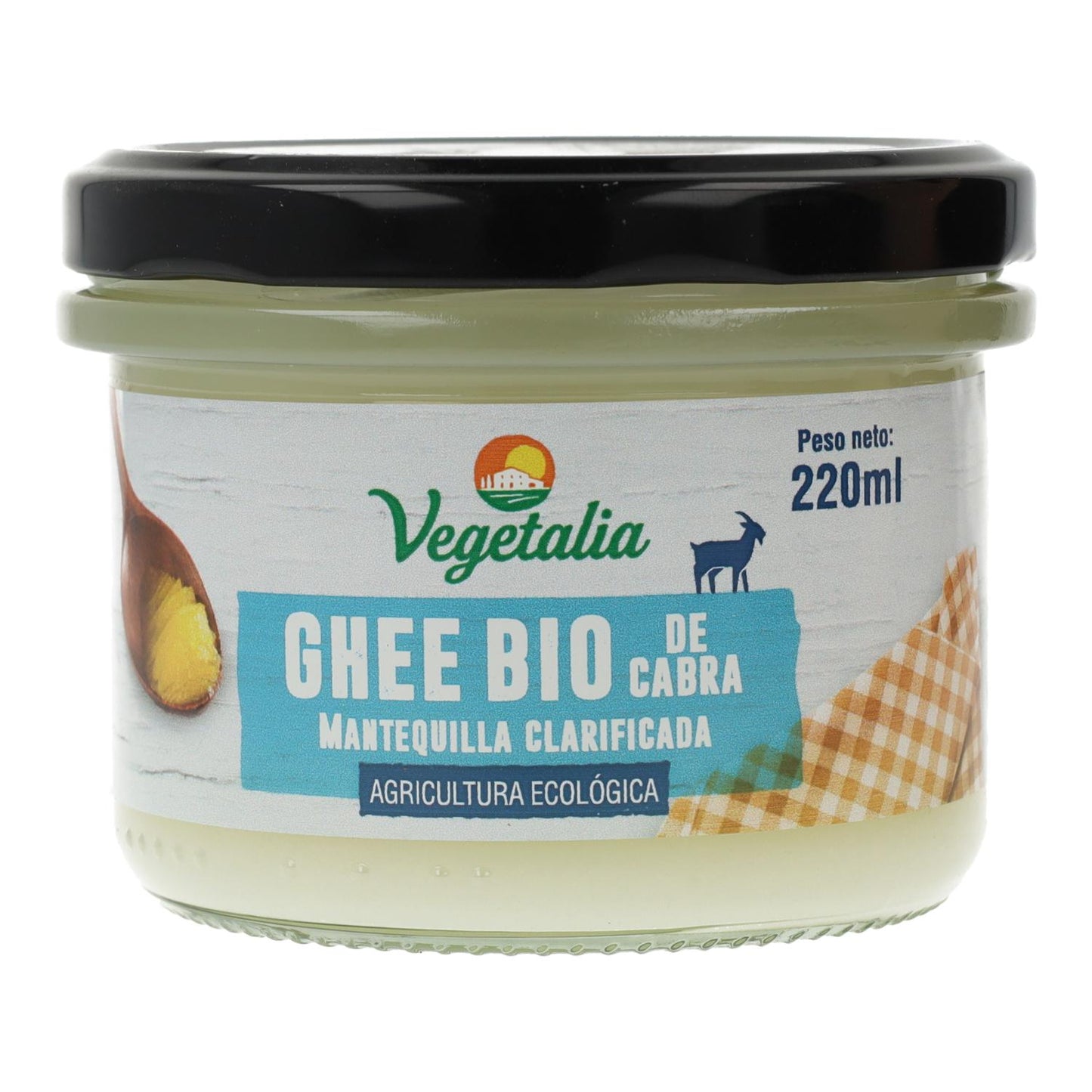 Manteiga vegetal clarificada de ghee de cabra biológica 220ml