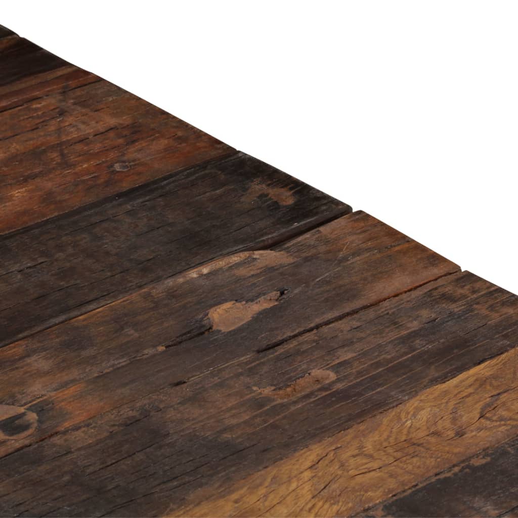 Mesa De Centro Acero Inoxidable Madera Maciza Traviesa Dorado_4