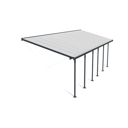 Pérgola anexa Feria 300x851 cm cinzento 