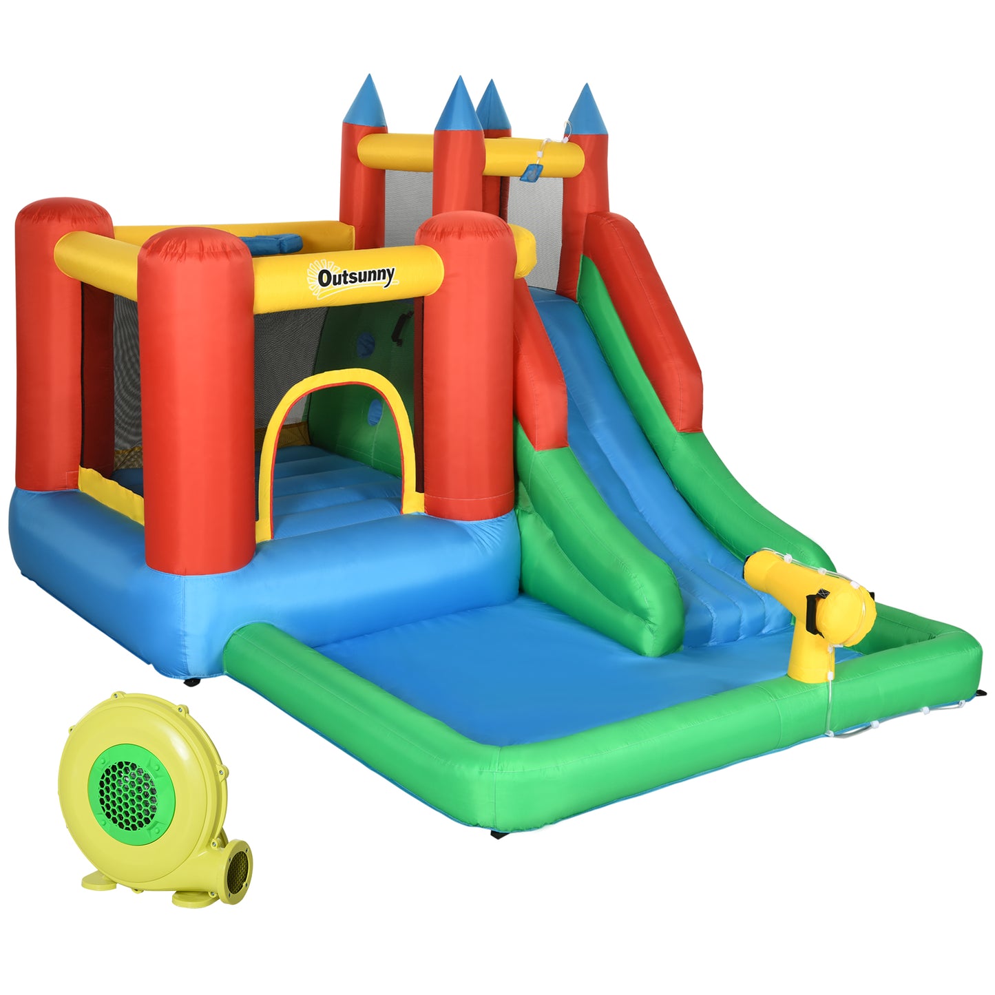 Outsunny Castillo Hinchable Para Niños +3 Años 330x245x215 Cm Multicolor_0