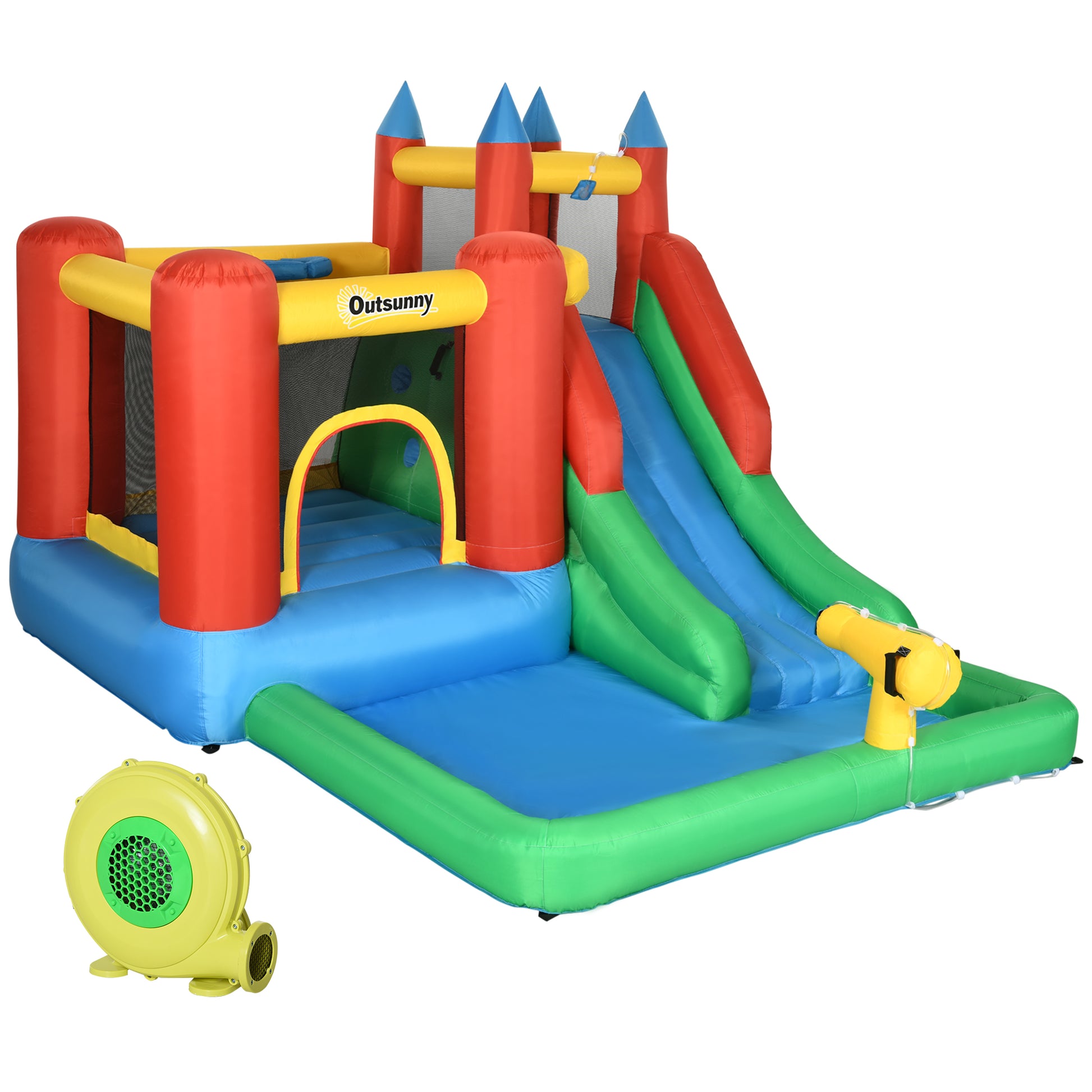 Outsunny Castillo Hinchable Para Niños +3 Años 330x245x215 Cm Multicolor_0