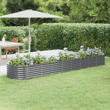 Jardinera Arriate Acero Galvanizado Antracita 368x80x36 Cm_1