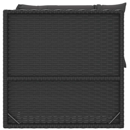 Vidaxl Set De Muebles De Jardín 3 Pzas Y Cojines Ratán Sintético Negro_4