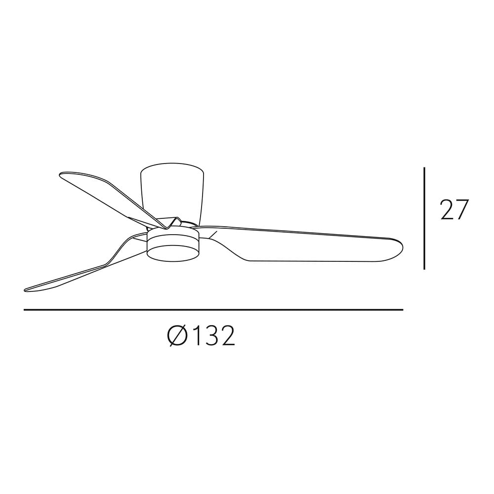 Ventilad 18w Dc Kochi Blanco 3 Aspas Blancas 5 Veloc. 3000k, 4000k, 6000k C/remoto Y Temporizador 132 D_2