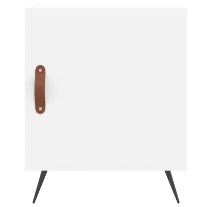 Mesita De Noche Madera De Ingeniería Blanco 40x40x50 Cm_2