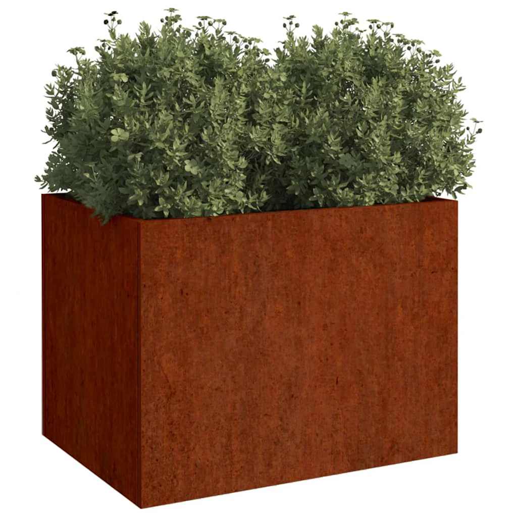Jardinera De Acero Corten 62x47x46 Cm_2